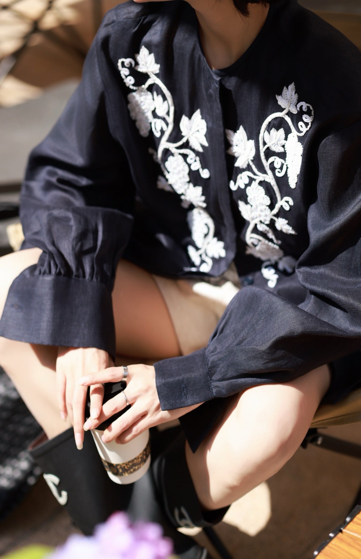 Satin Bias-Cut Skirt
