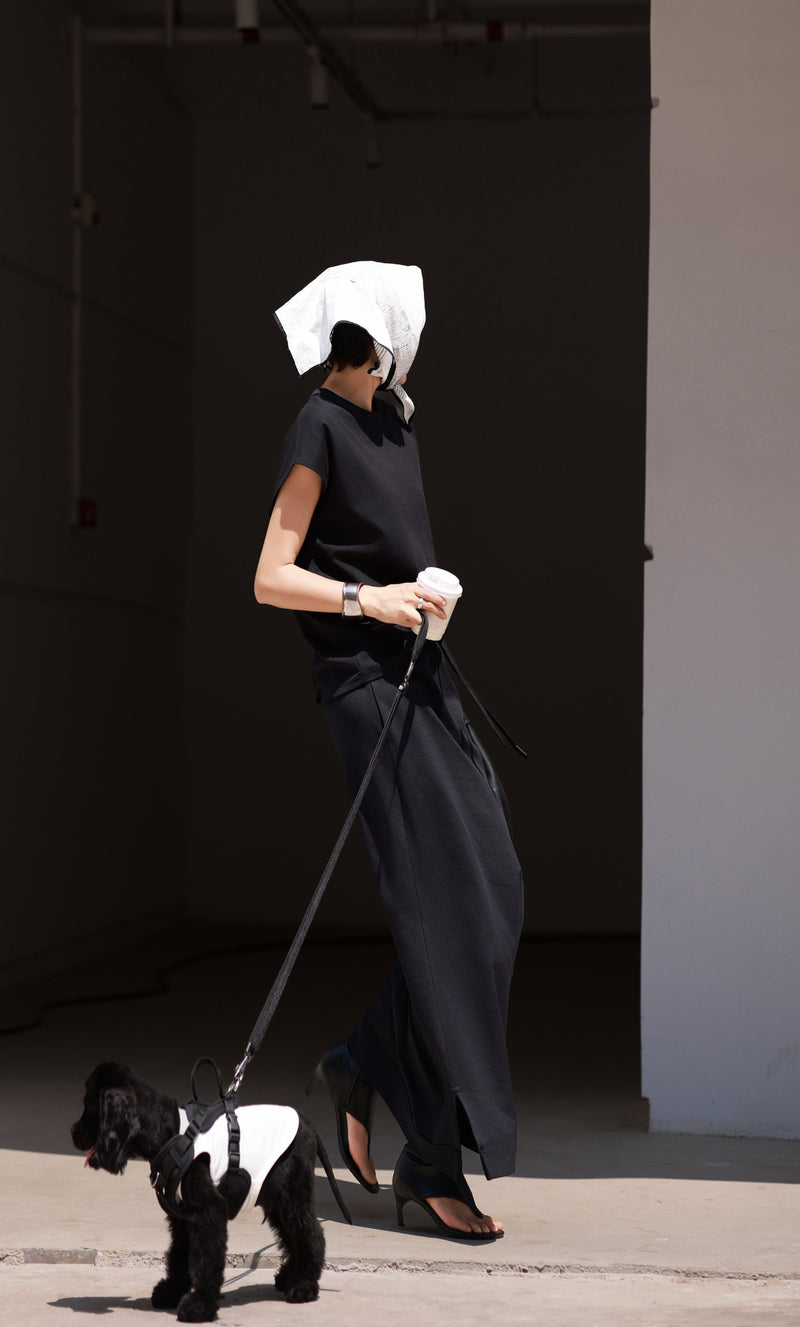 Sculptural Pleated Dress